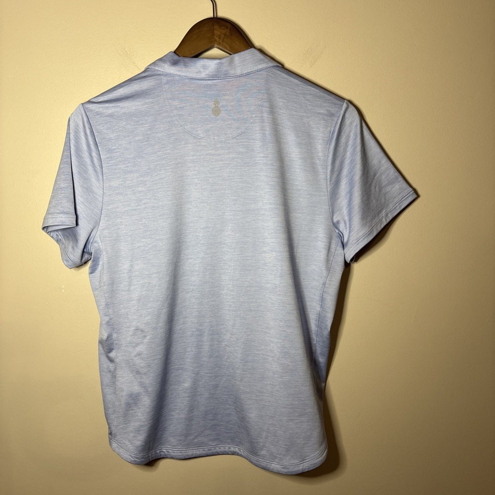 Tommy Bahama Polo Shirt Womens Medium Light Blue Delray Islandzone Performance - Picture 2 of 6